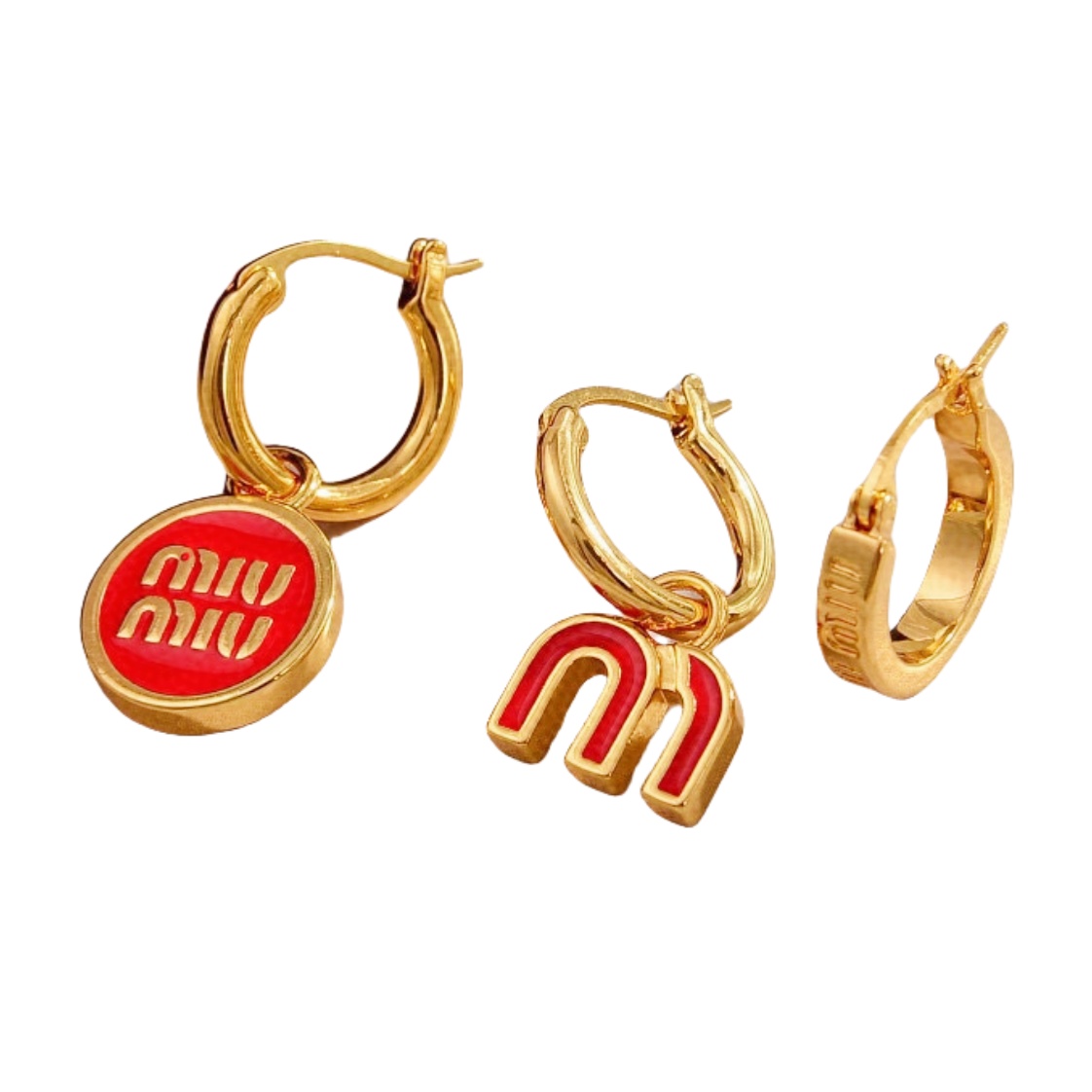 MME016 Miu miu drop earrings set of 3 - ccjewelryacc