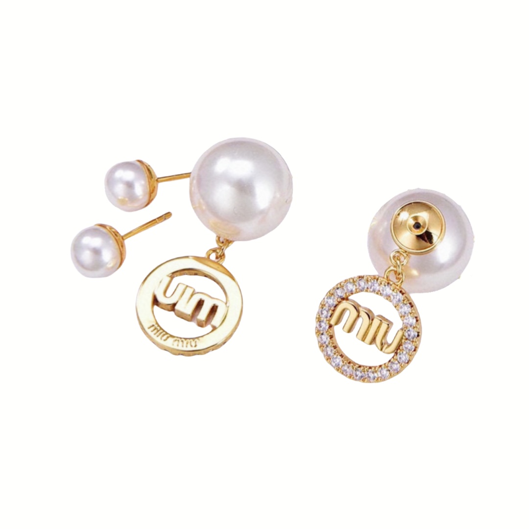 MME014 Miu miu pearl earrings - ccjewelryacc