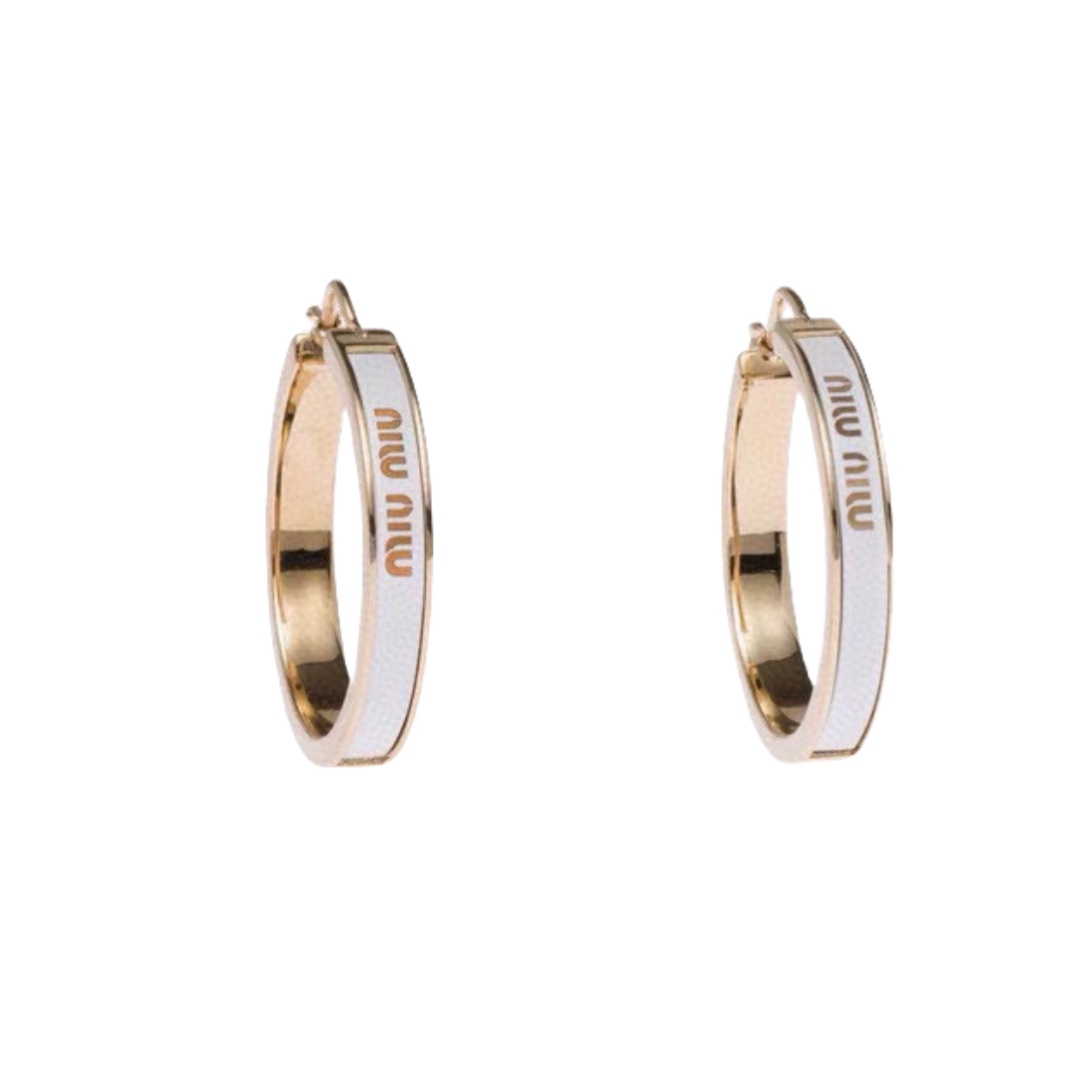 MME015 miu miu hoop earrings - ccjewelryacc