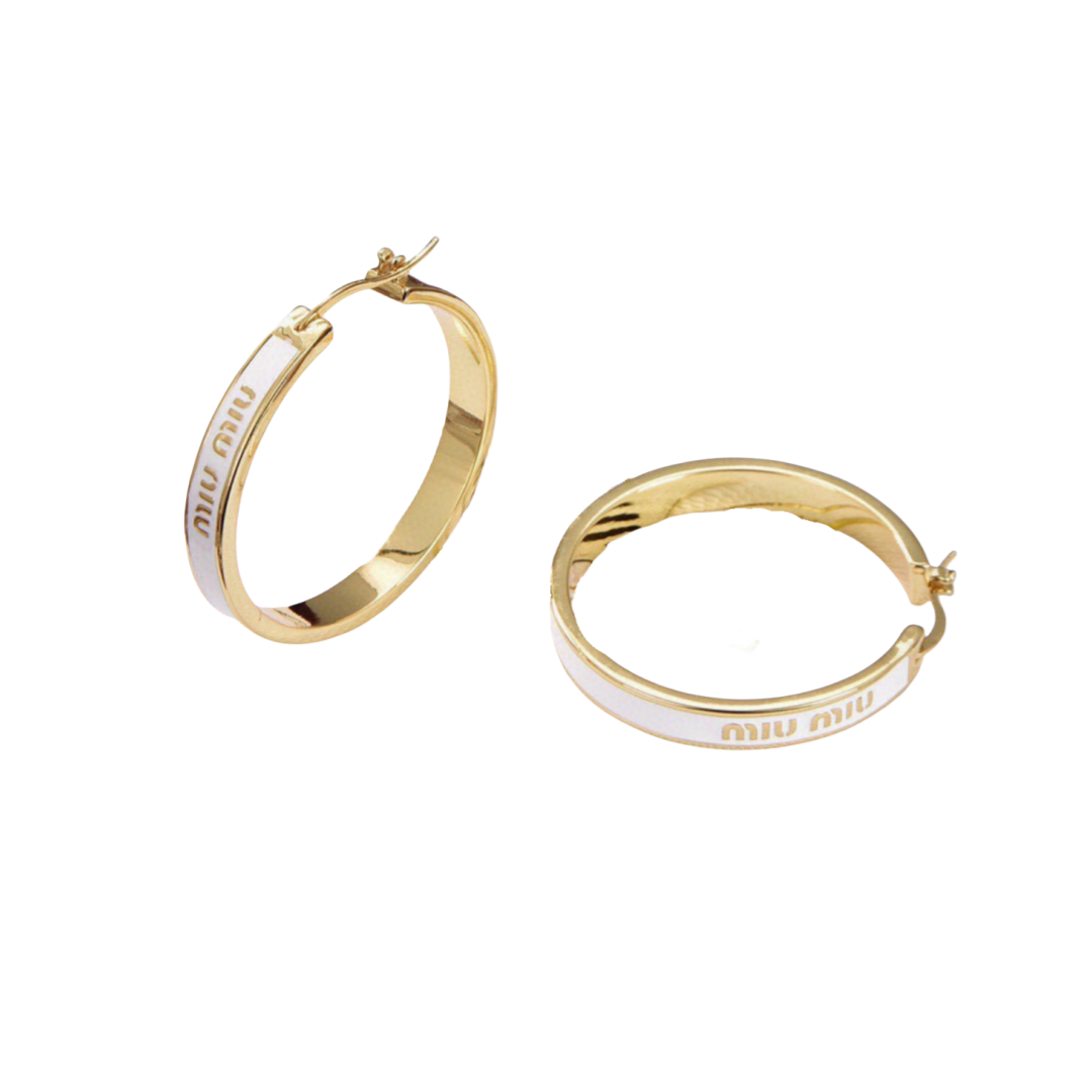 MME015 miu miu hoop earrings - ccjewelryacc