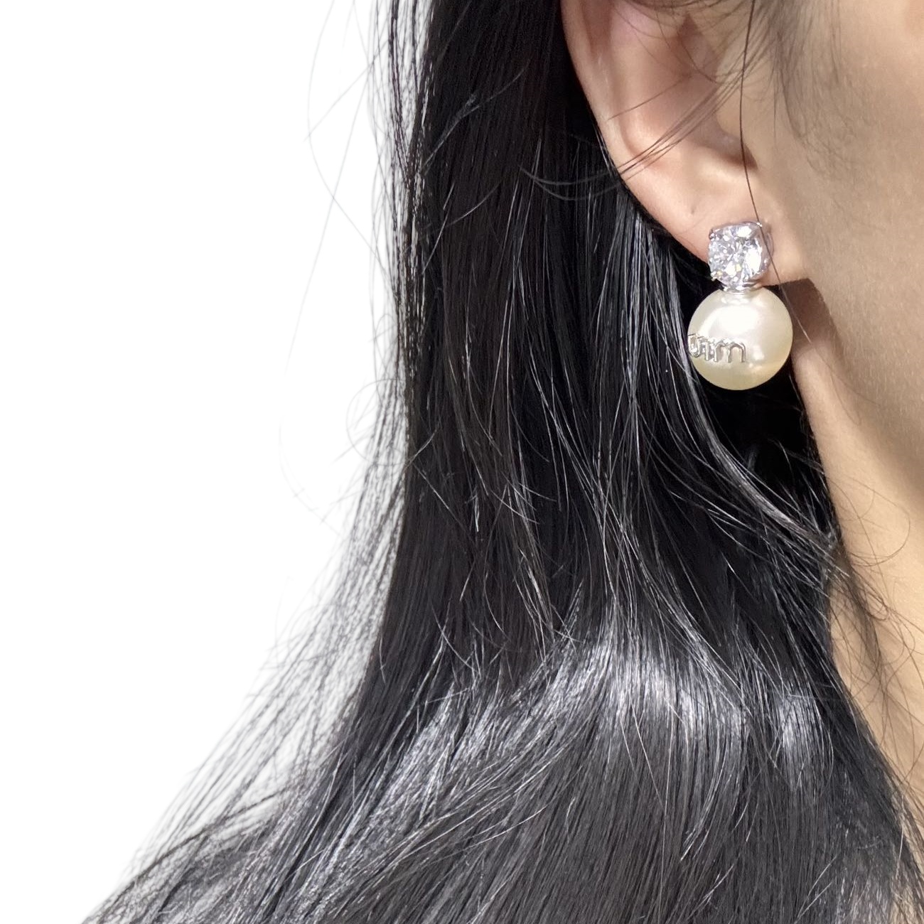 MME040 Miu miu crystal drop earrings - ccjewelryacc