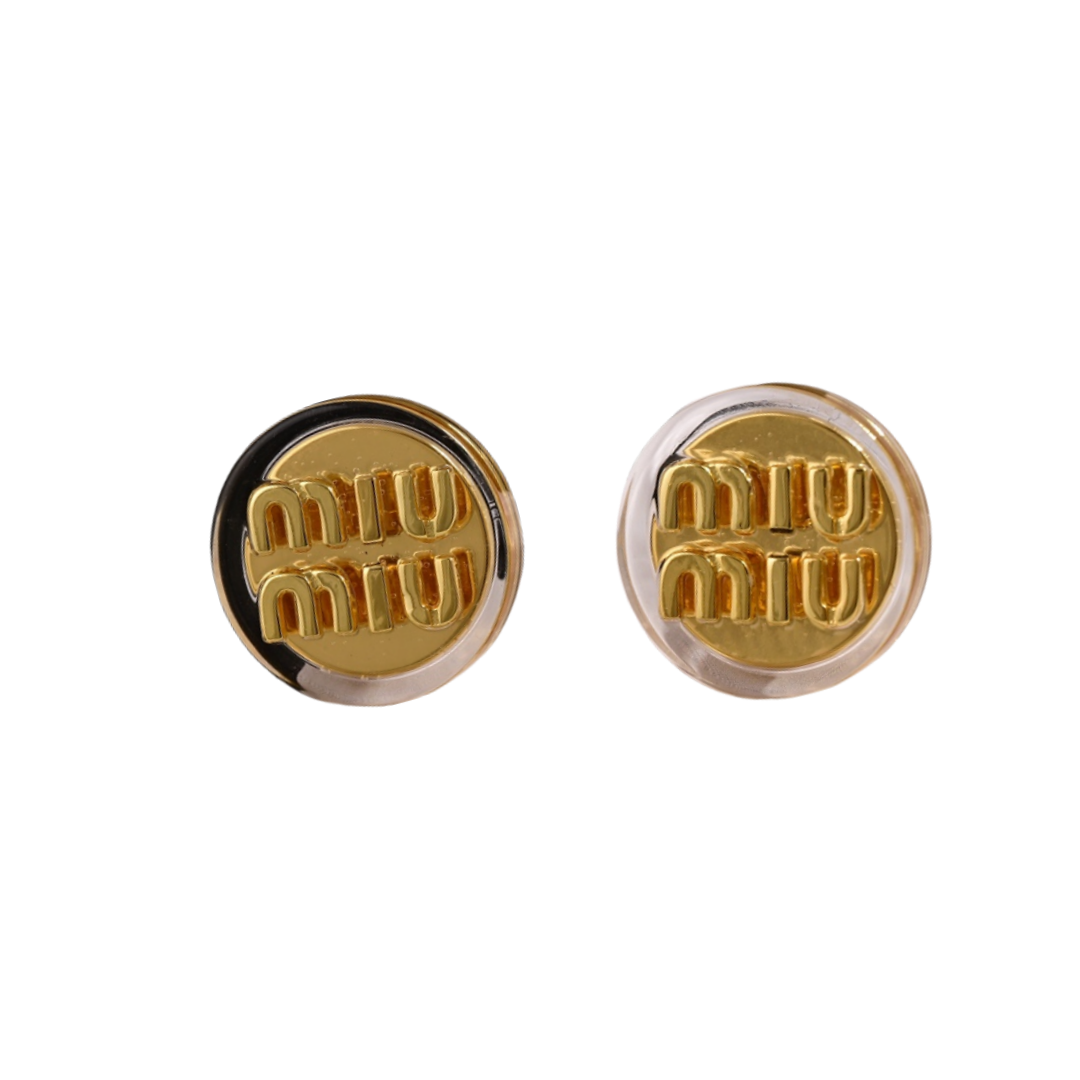 MME028 Miu miu resin glass clip earrings for women - ccjewelryacc