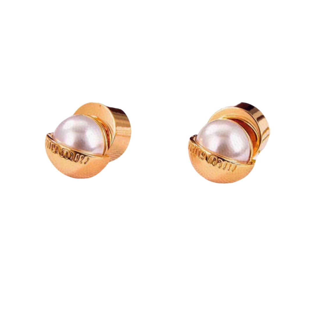 MME020 Miu miu earring in metal and pearl - ccjewelryacc