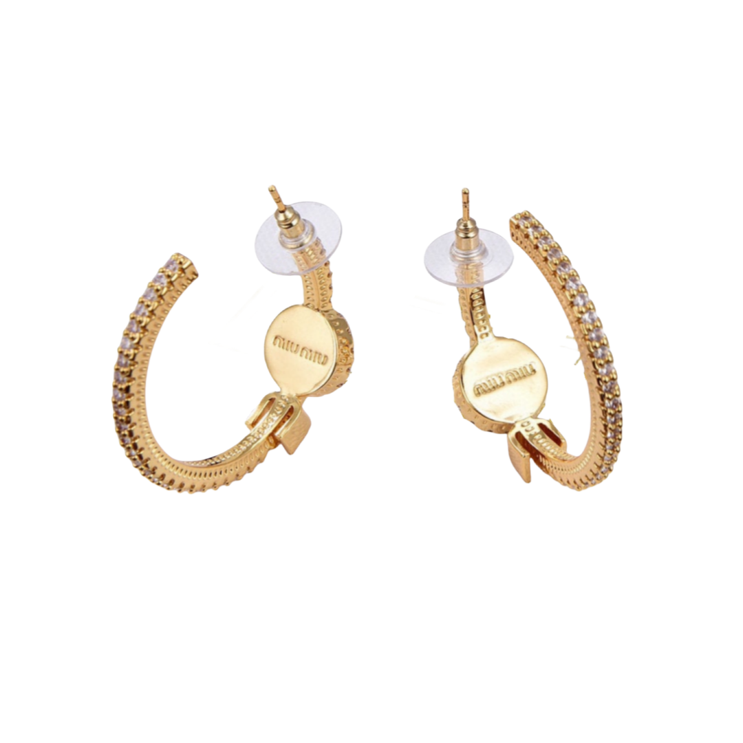 MME041 Miu miu hoop earrings - ccjewelryacc