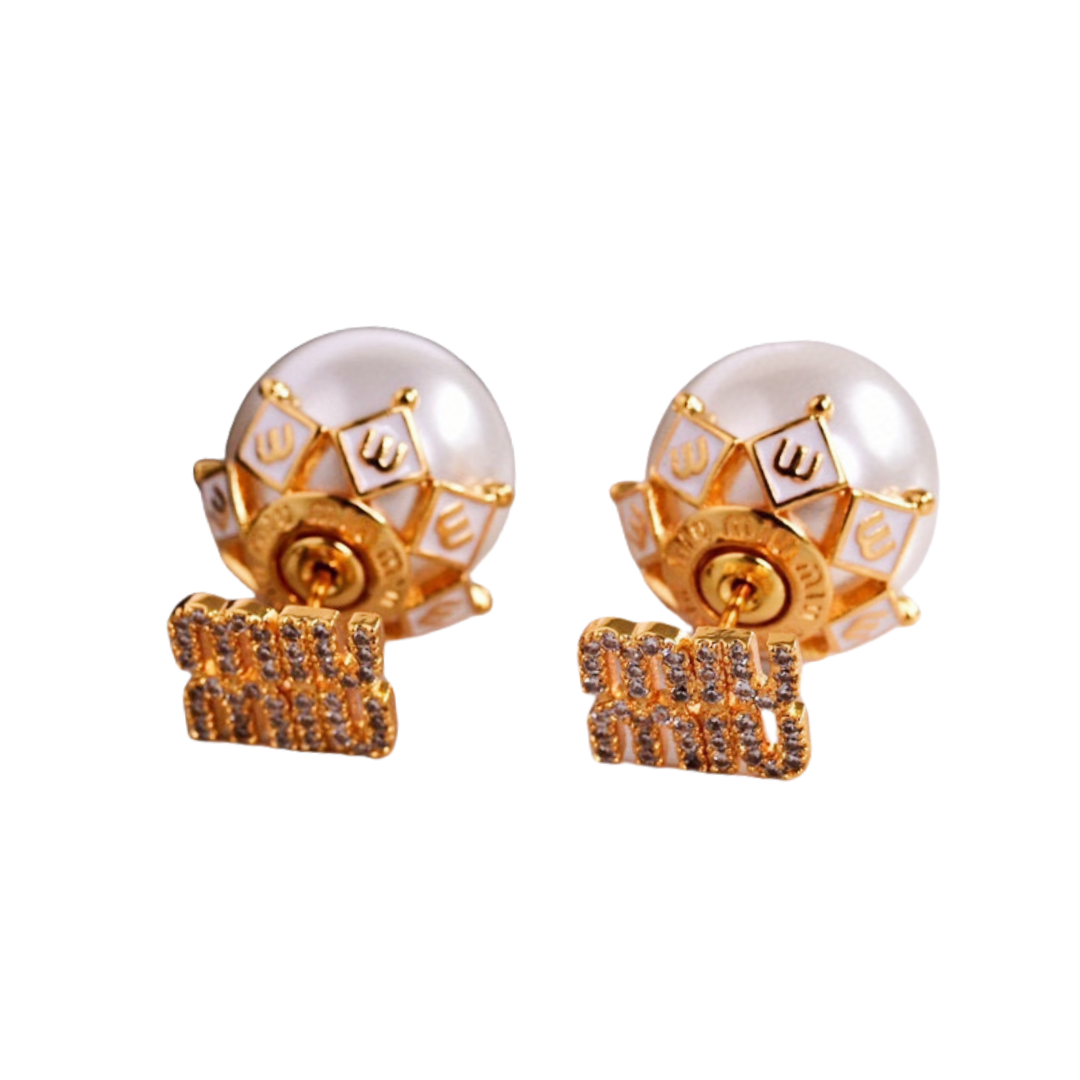 MME021 Miu miu pearl earrings - ccjewelryacc
