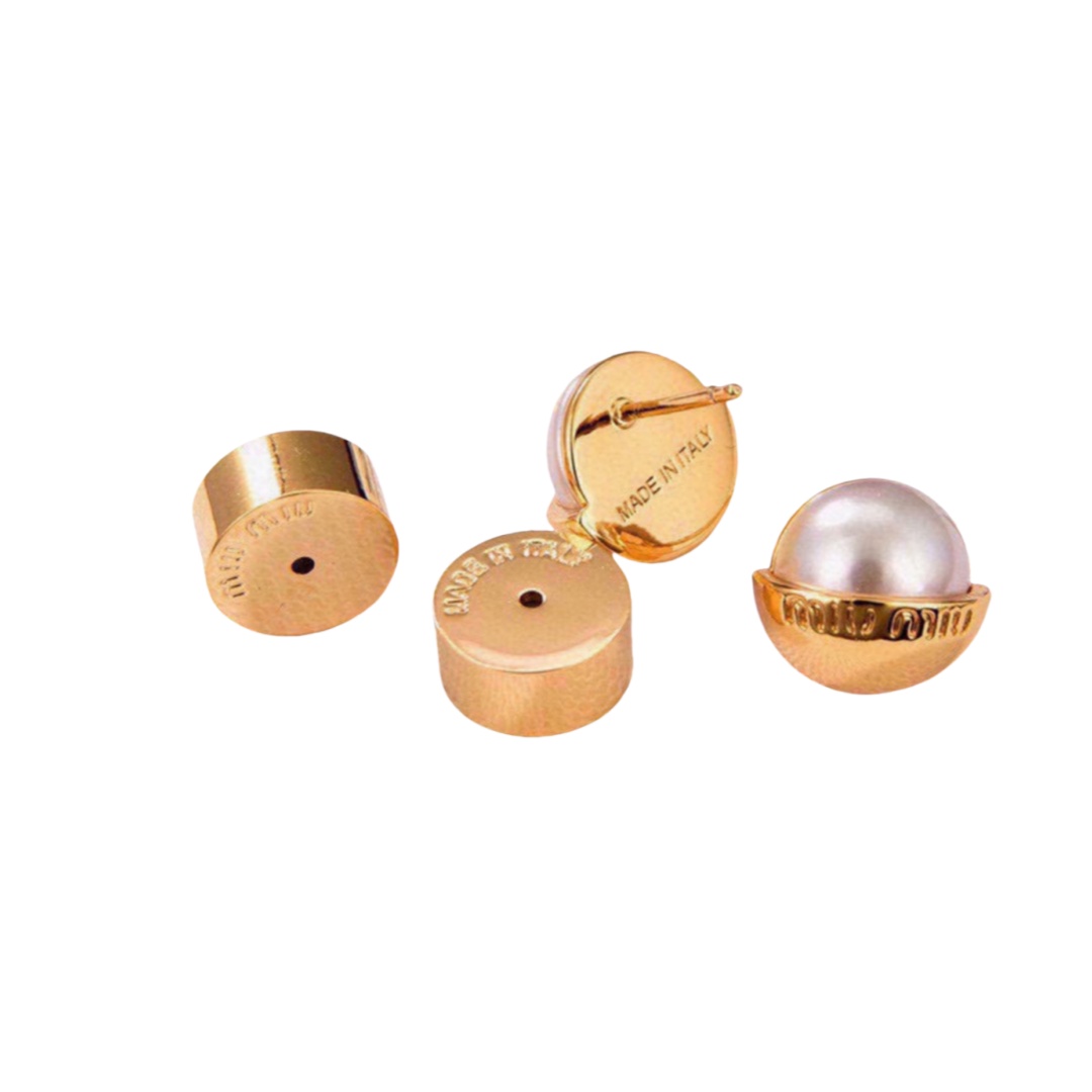 MME020 Miu miu earring in metal and pearl - ccjewelryacc