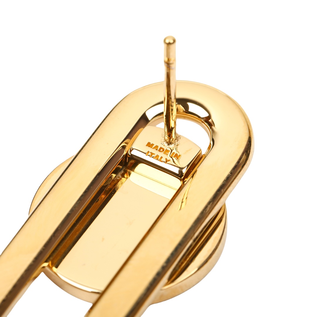 MME018 Miu miu metal safety pin stud earrings - ccjewelryacc