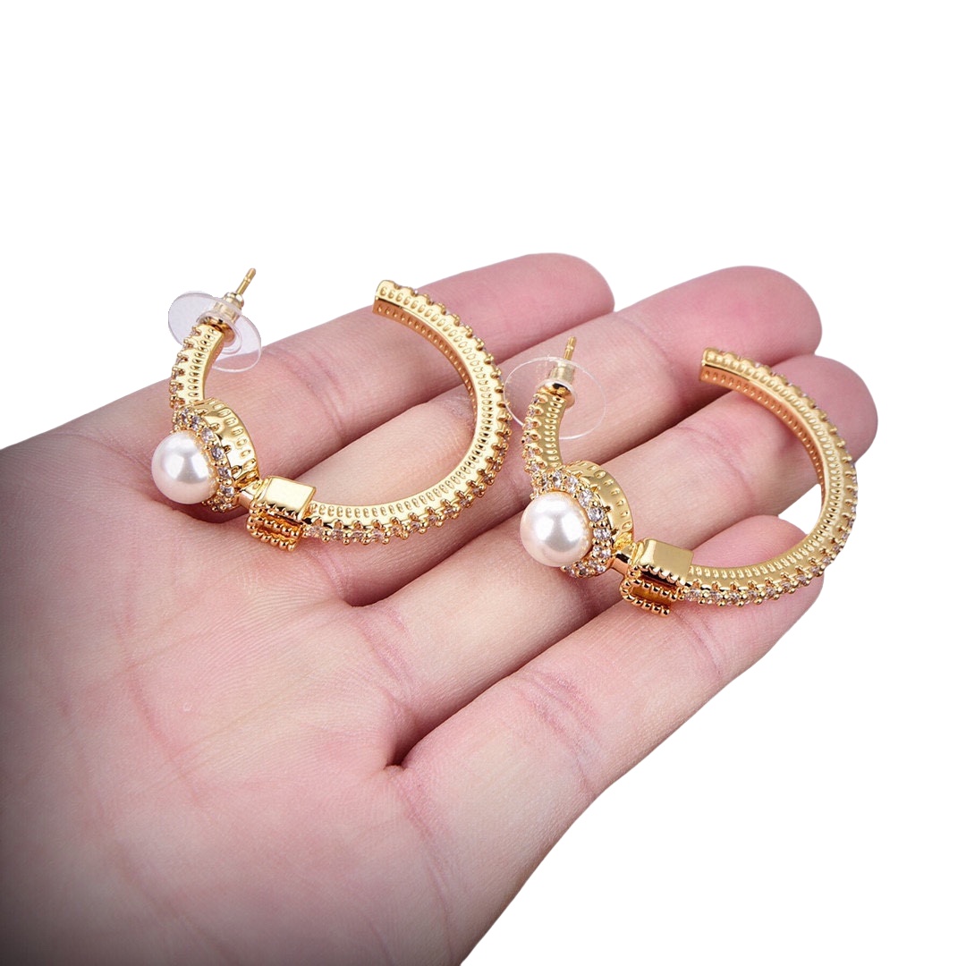 MME041 Miu miu hoop earrings - ccjewelryacc