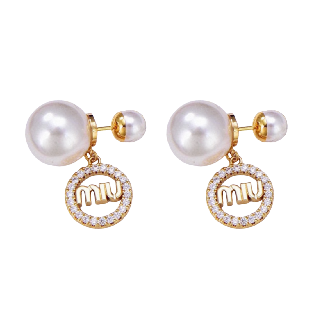 MME014 Miu miu pearl earrings - ccjewelryacc