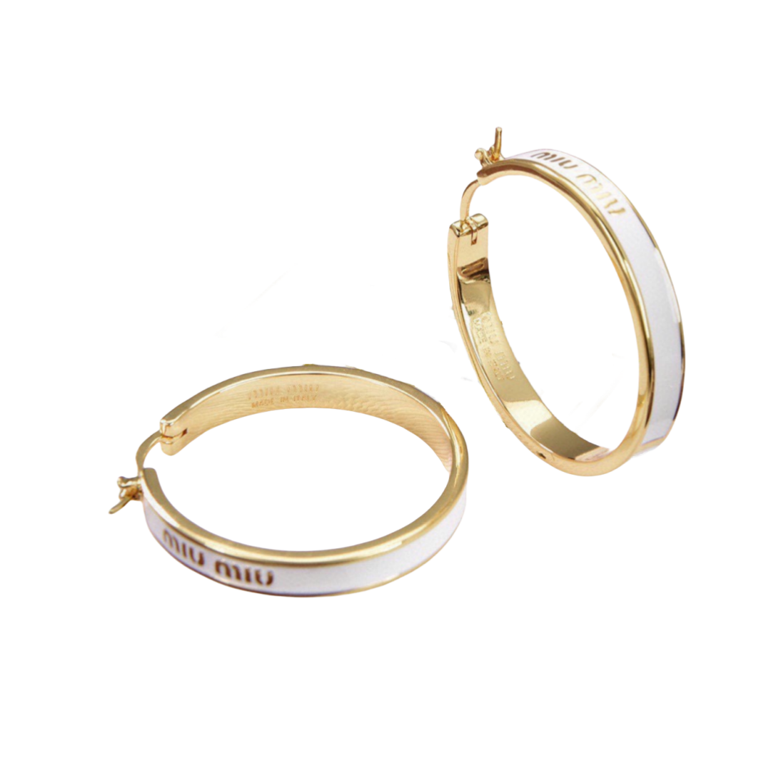 MME015 miu miu hoop earrings - ccjewelryacc