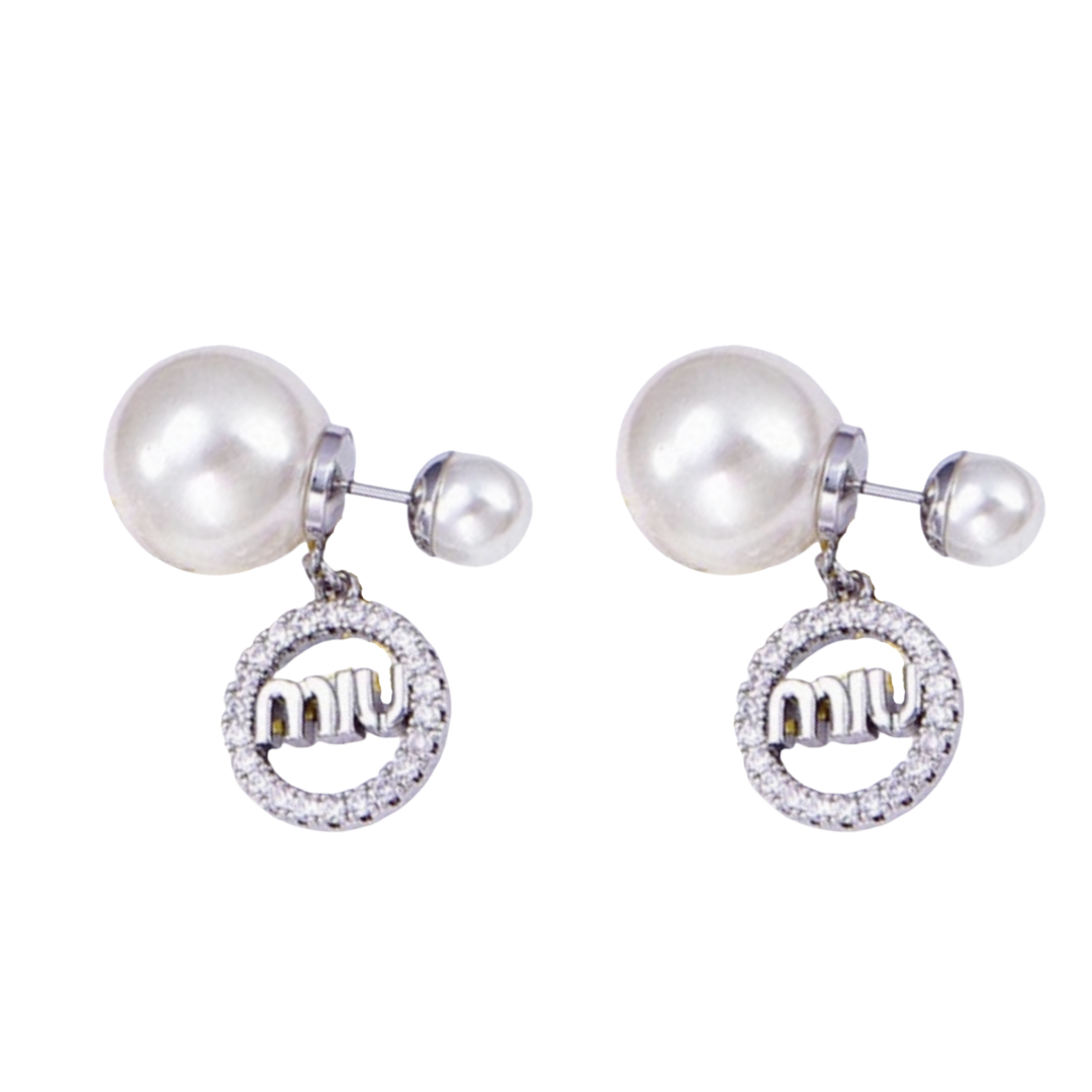 MME014 Miu miu pearl earrings - ccjewelryacc