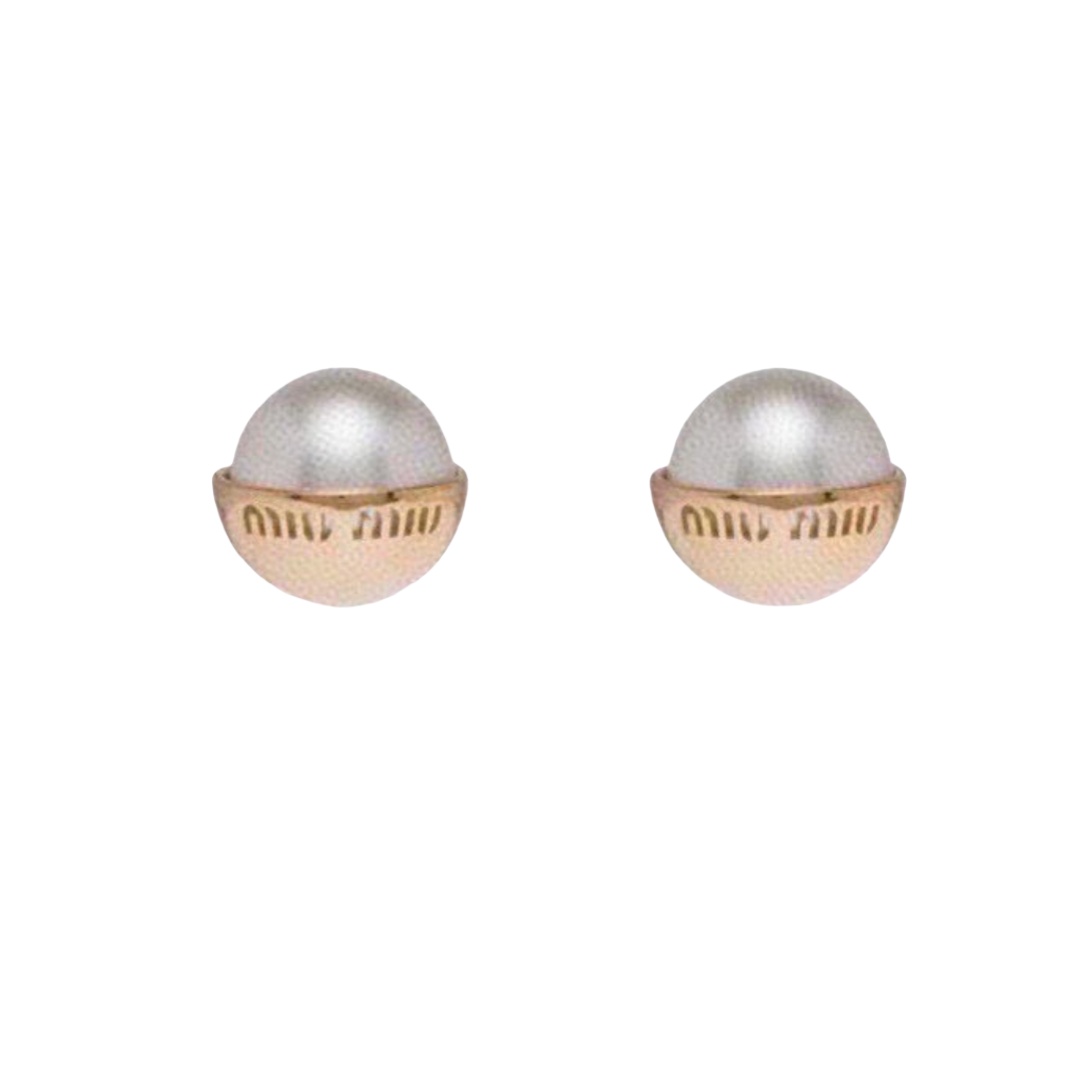 MME020 Miu miu earring in metal and pearl - ccjewelryacc