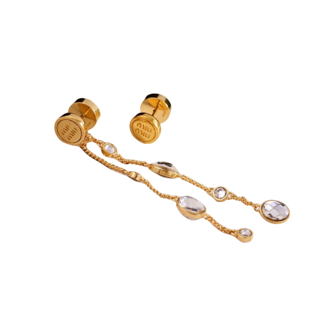 MME036 Miu miu asymmetric tassel earrings - ccjewelryacc