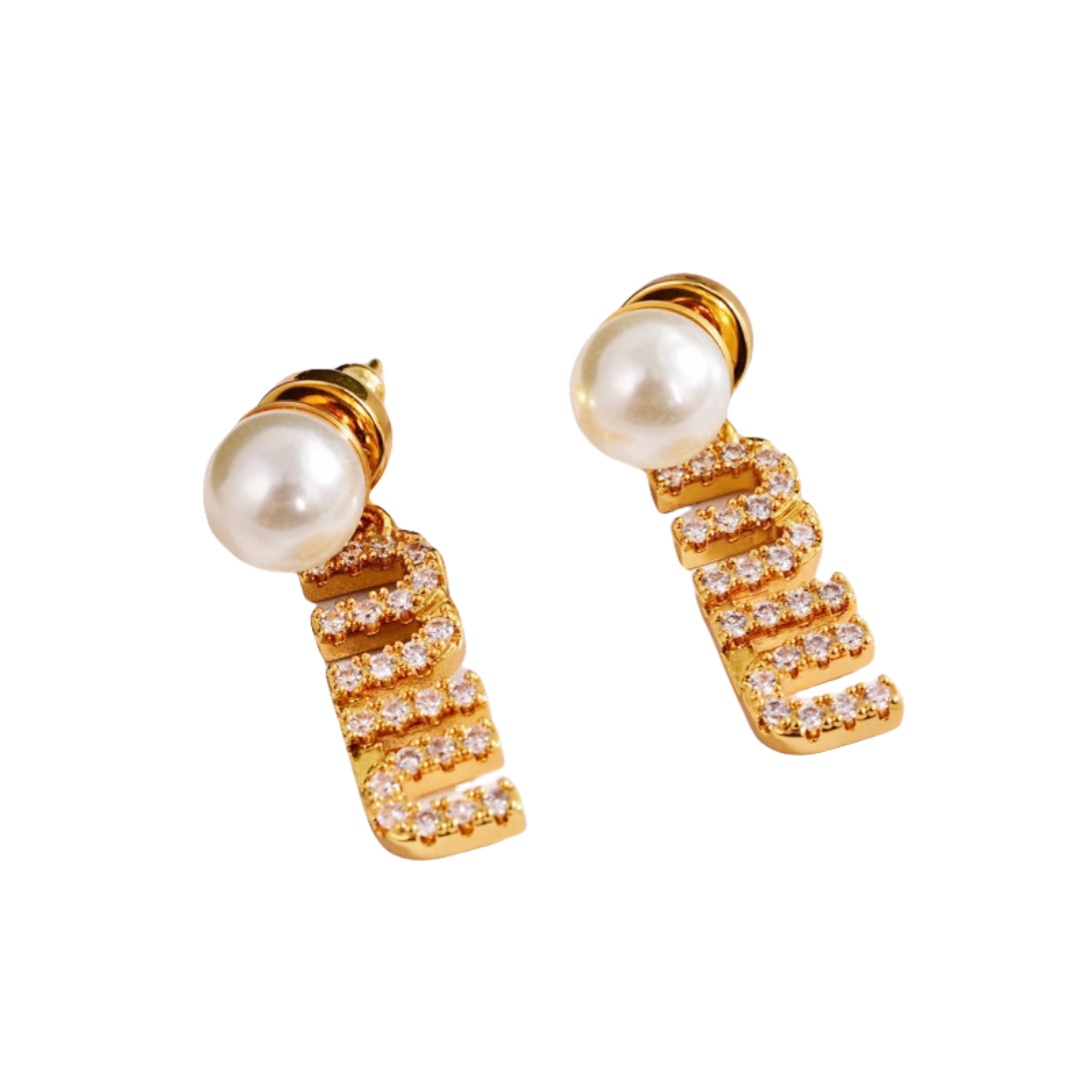 MME044 Miu miu crystal drop earrings - ccjewelryacc