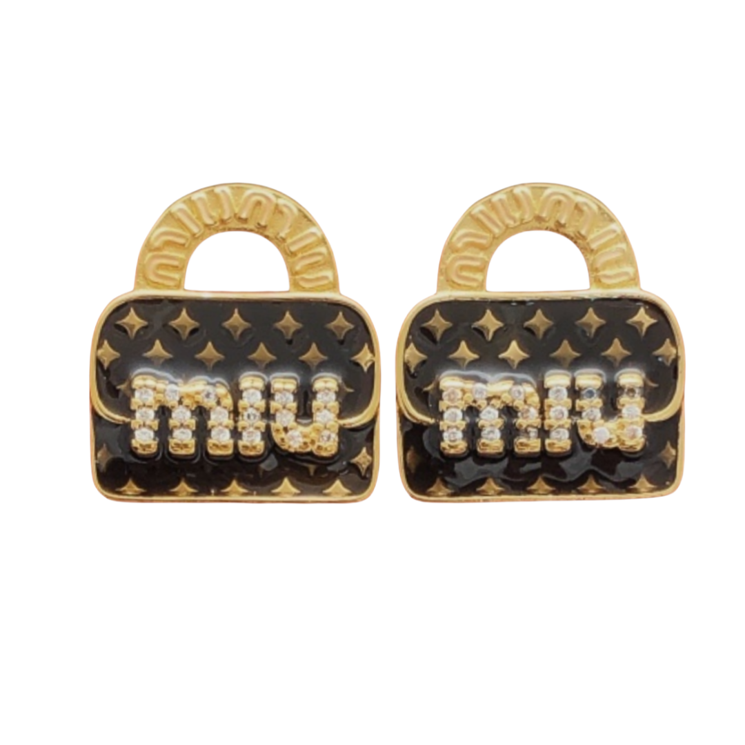 MME048 Miu miu bag earrings - ccjewelryacc