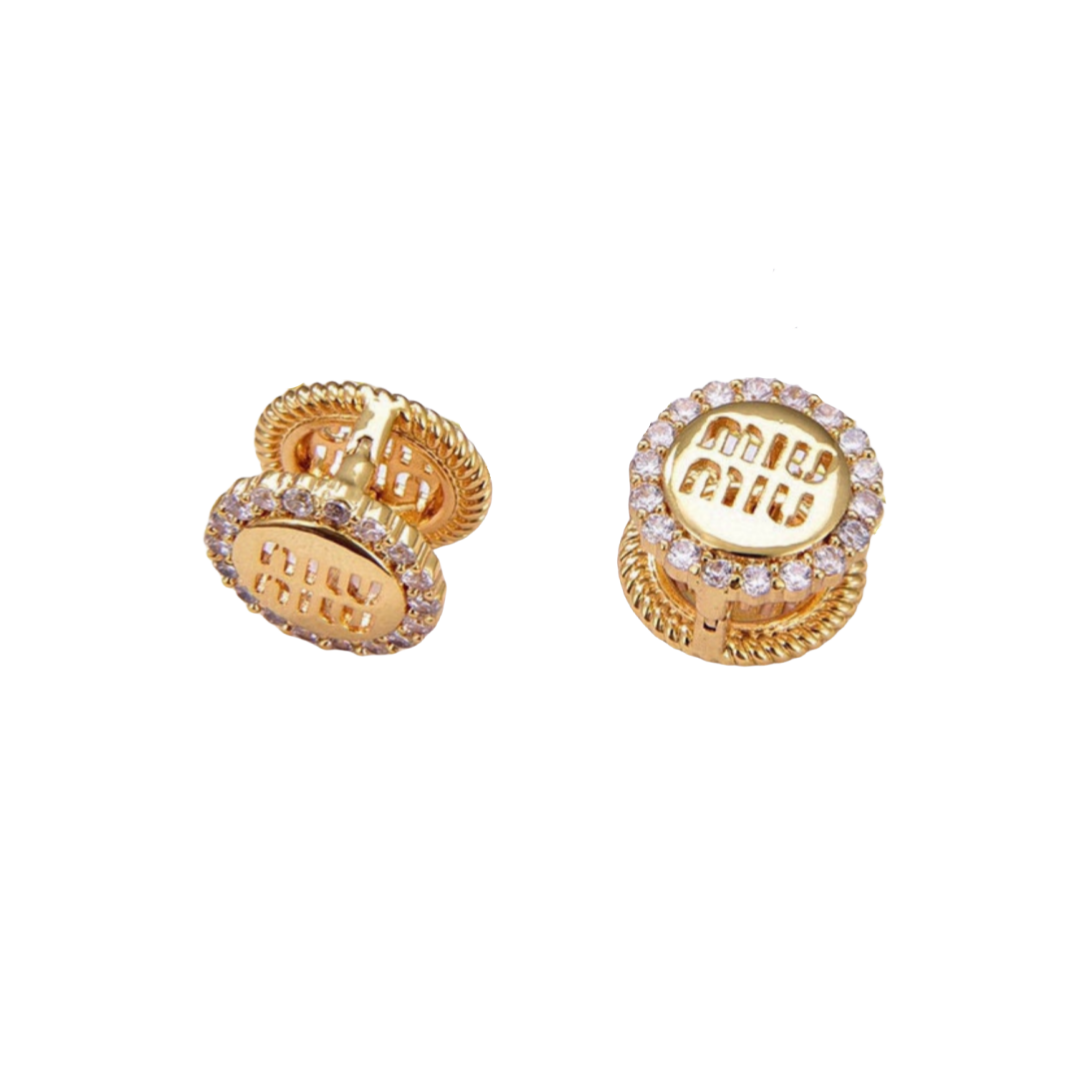 MME043 Miumiu ear clip in metal and crystal - ccjewelryacc