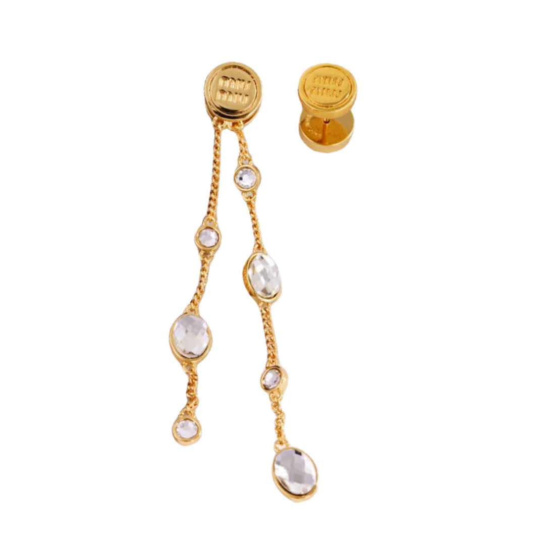 MME036 Miu miu asymmetric tassel earrings - ccjewelryacc