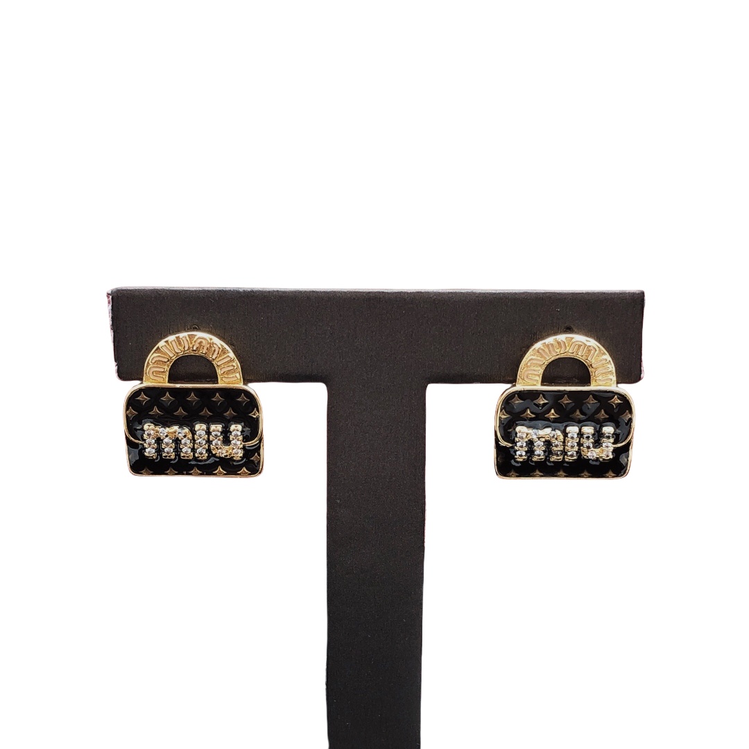 MME048 Miu miu bag earrings - ccjewelryacc