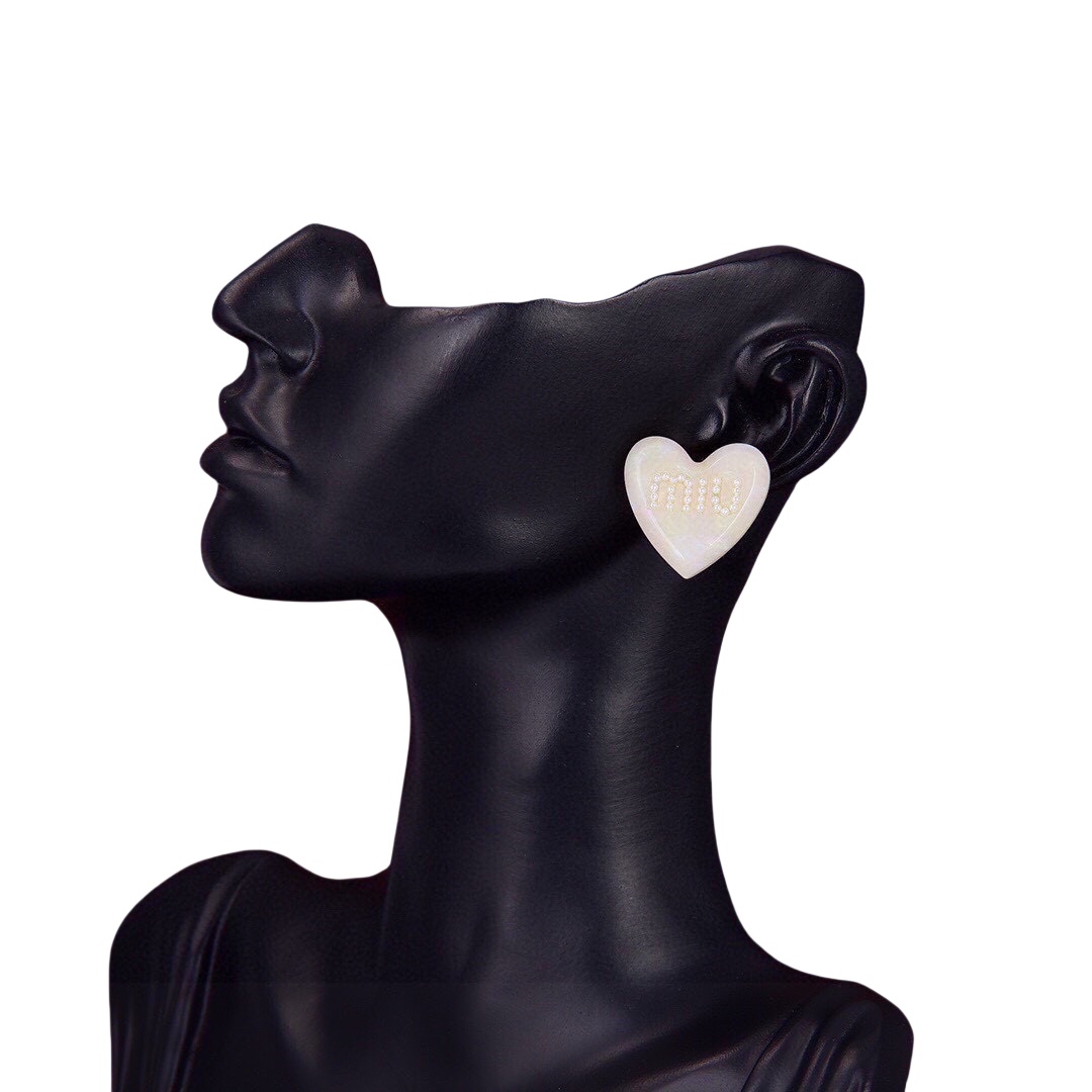 MME047 Miu miu heart earrings - ccjewelryacc