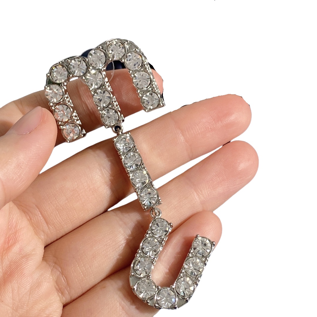 MME035 Crystal Miu and Star asymmetric Stud Earring - ccfashionjewelry