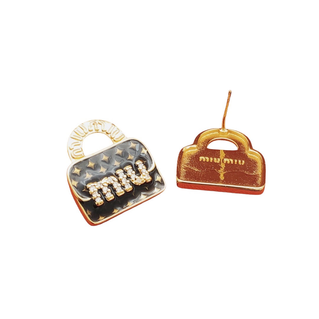MME048 Miu miu bag earrings - ccjewelryacc