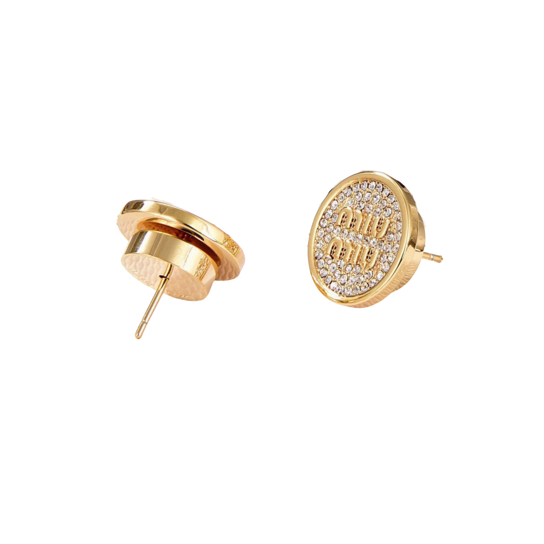 MME032 Miu miu crystal stud earrings - ccjewelryacc