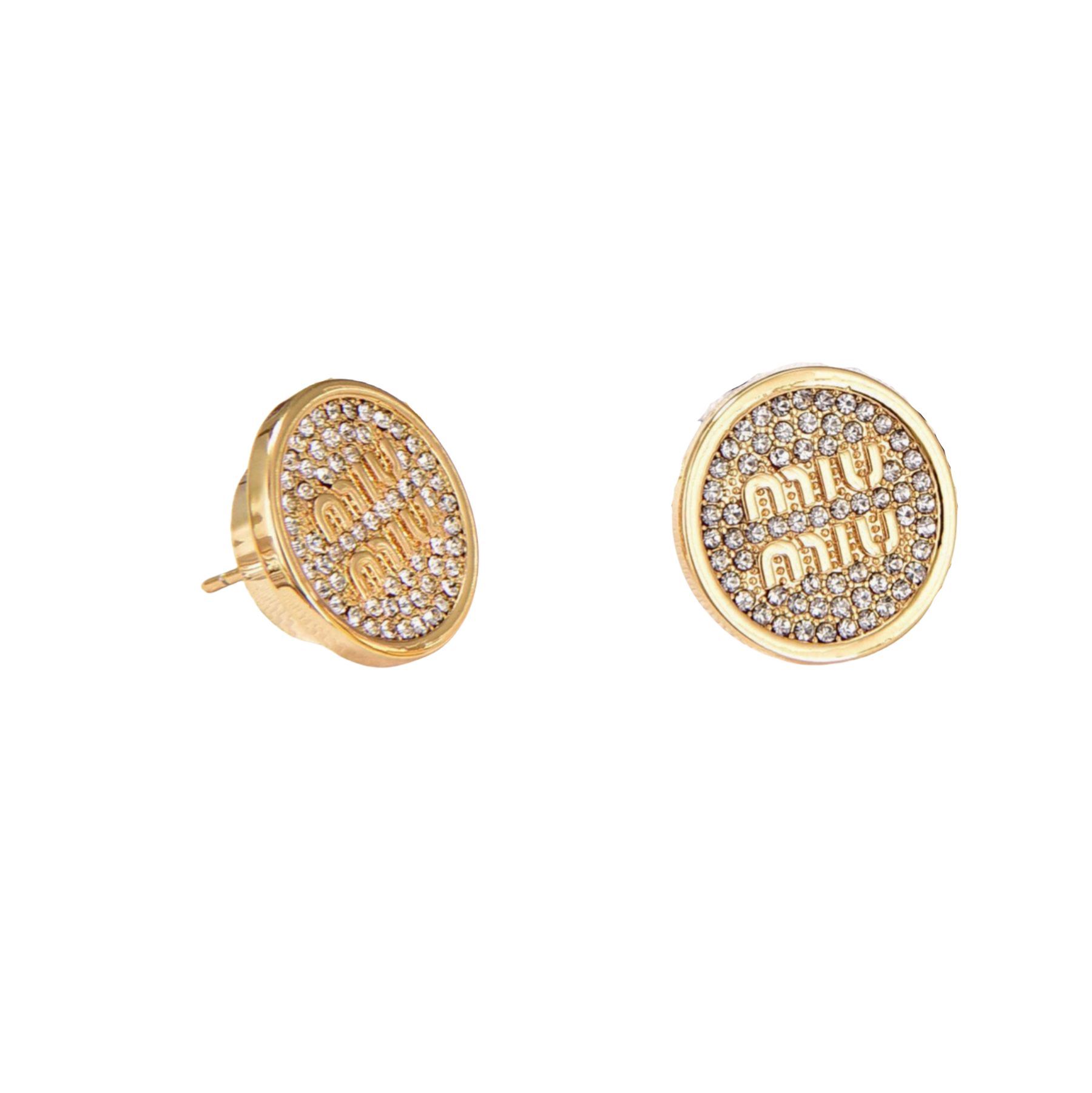 MME032 Miu miu crystal stud earrings - ccjewelryacc