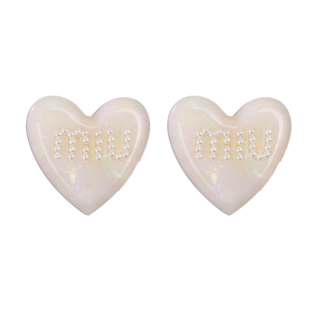 MME047 Miu miu heart earrings - ccjewelryacc