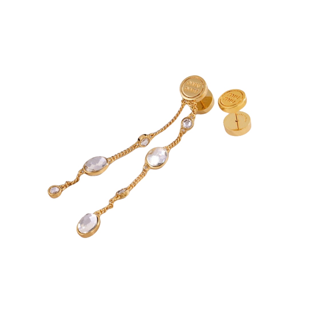 MME036 Miu miu asymmetric tassel earrings - ccjewelryacc