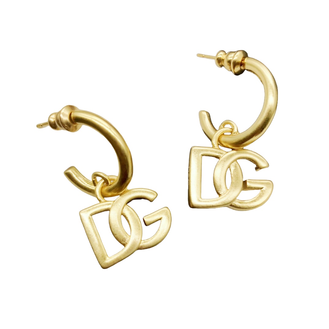 DGE012 Dolce and gabbana logo Hook earrings - ccjewelryacc