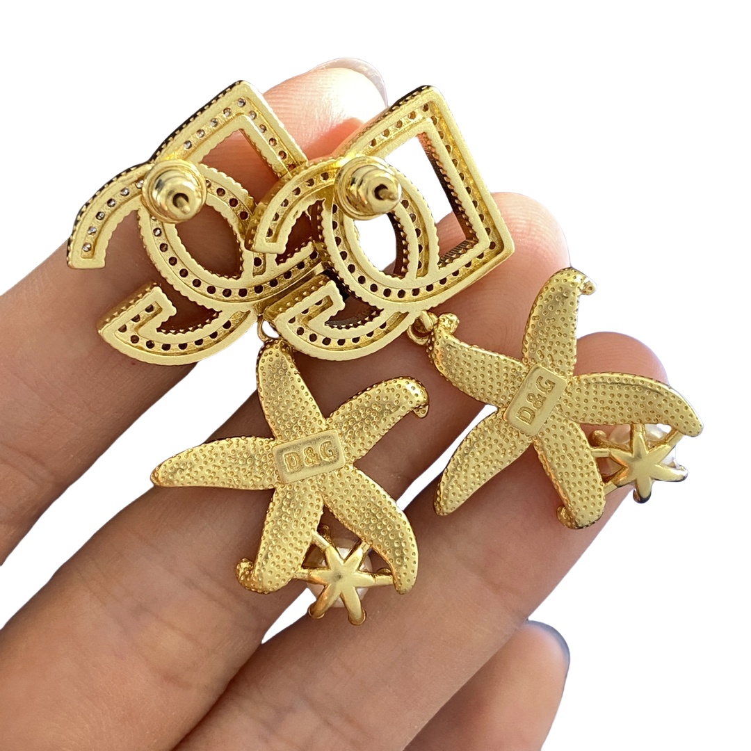DGE007 Dolce and gabbana  starfish earring - ccjewelryacc