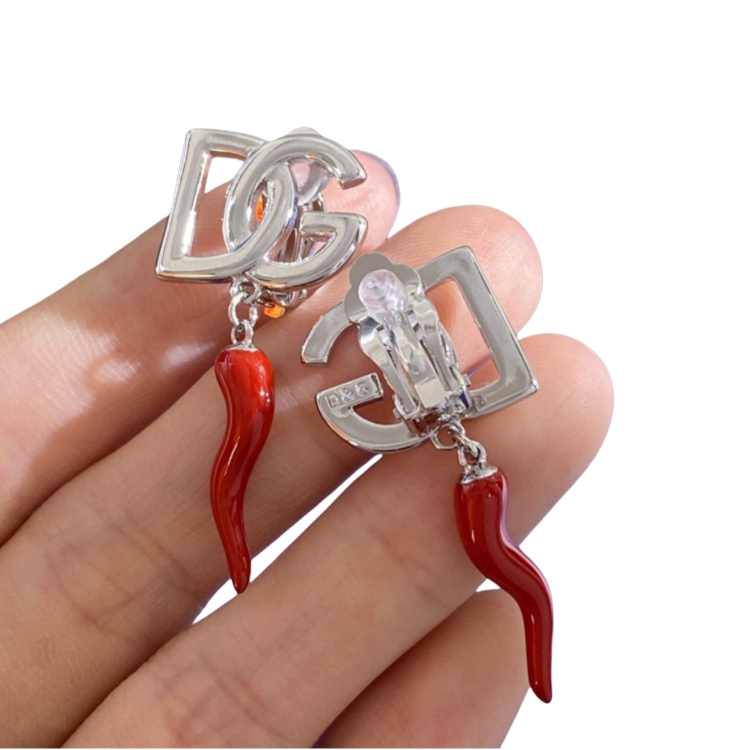 DGE010 DG chili Clip earring - ccjewelryacc