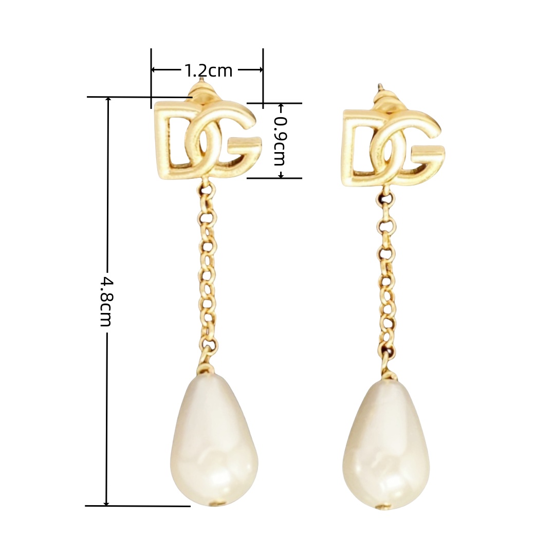 DGE018 Dolce and gabbana pearl Drop earrings - ccjewelryacc