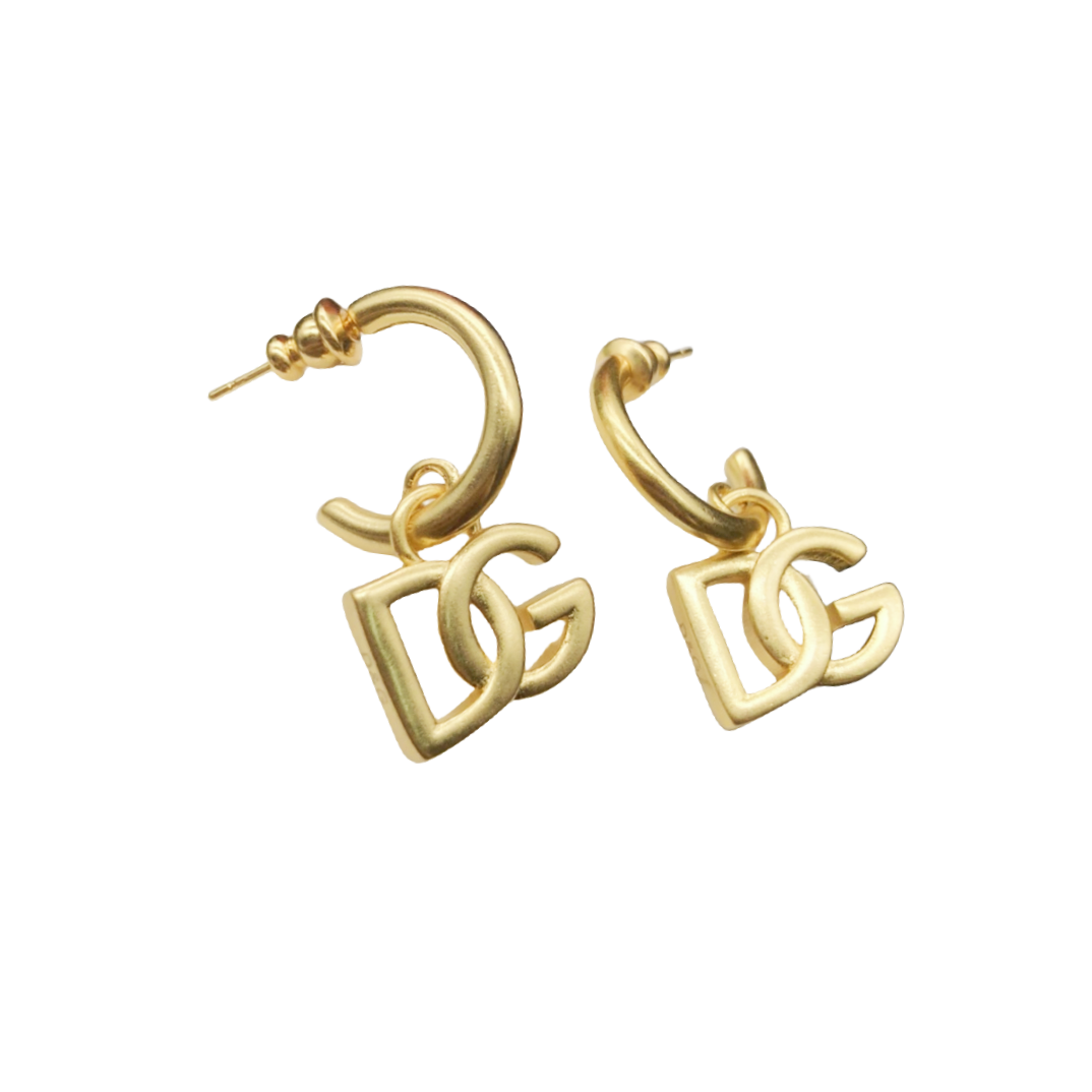 DGE012 Dolce and gabbana logo Hook earrings - ccjewelryacc