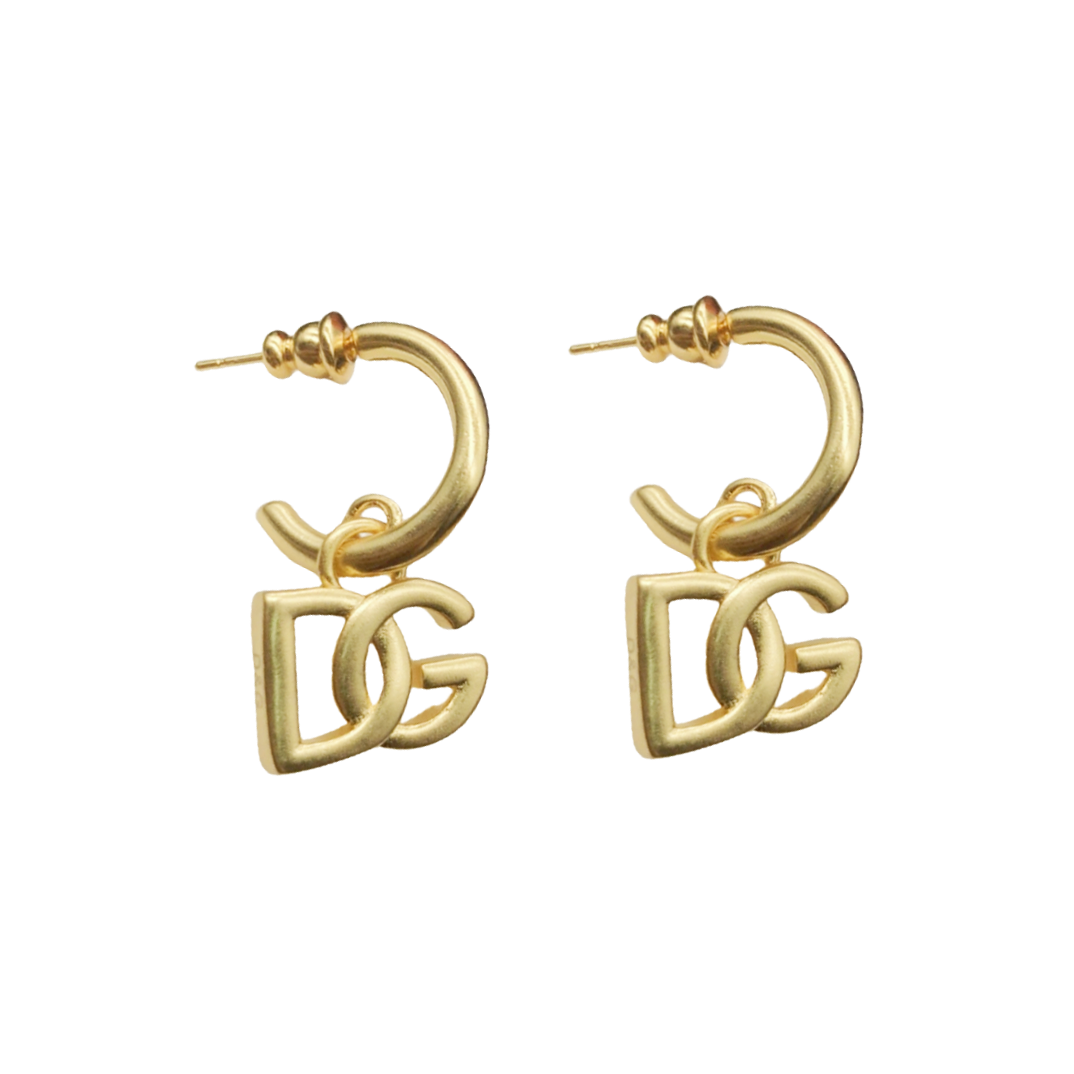 DGE012 Dolce and gabbana logo Hook earrings - ccjewelryacc