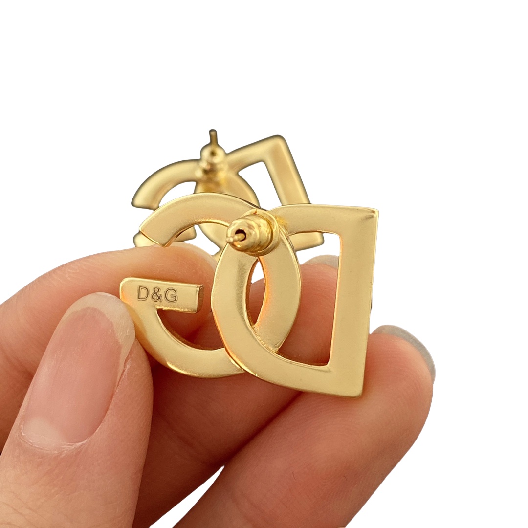 DGE003 Metal Gold DG earring - ccjewelryacc