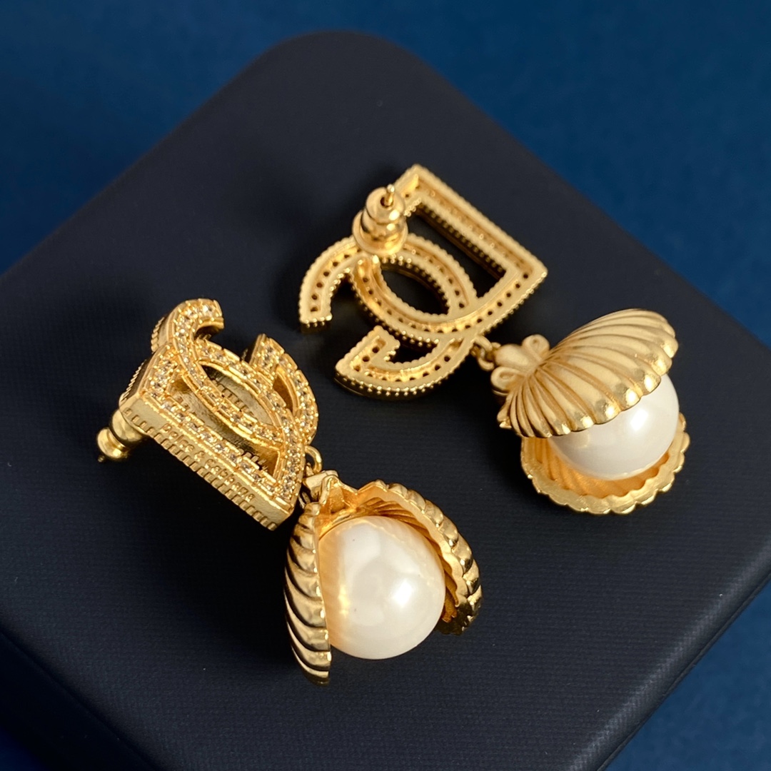 DGE019 DG seashell drop earring - ccjewelryacc