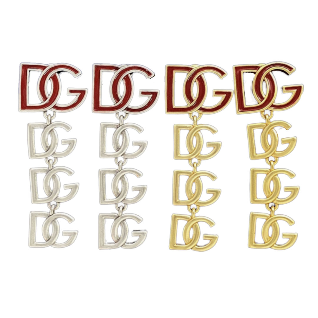 DGE025 DG logo earrings - ccjewelryacc