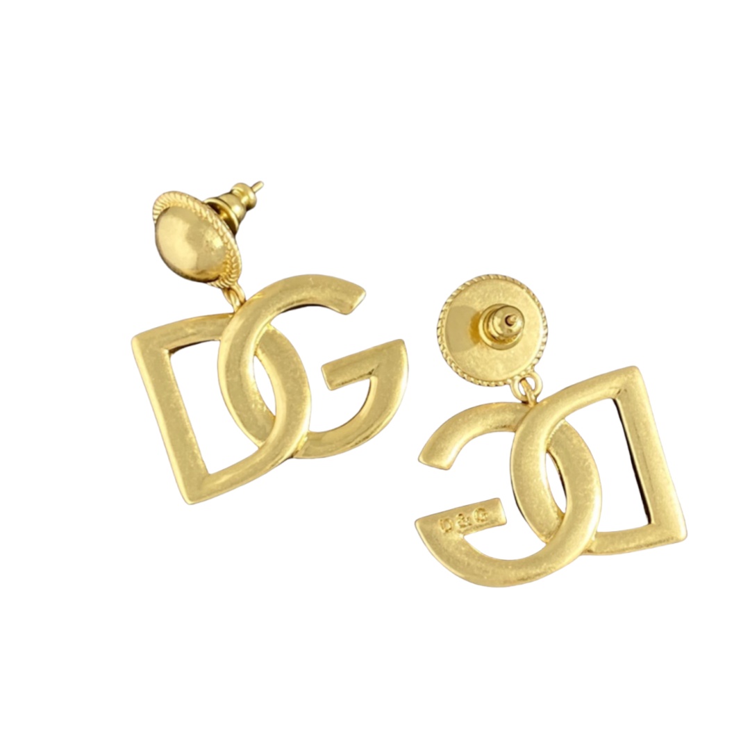 DGE022 Dolce and gabbana gold earrings - ccjewelryacc