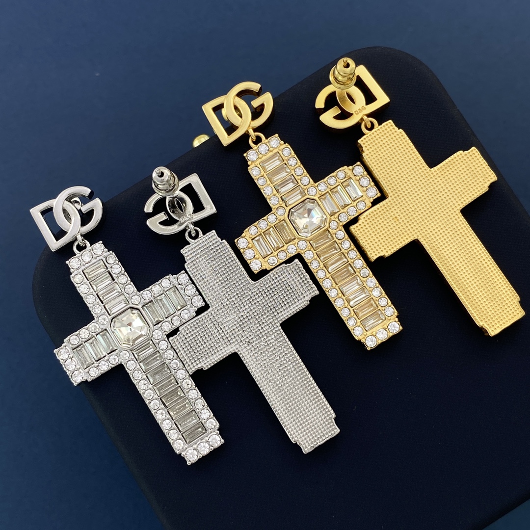 DGE037 Dolce and gabbana cross earrings - ccjewelryacc