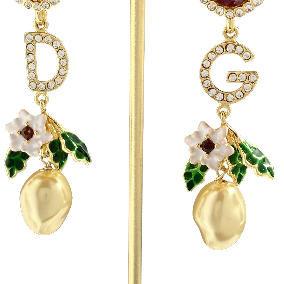 DGE033 Dolce and gabbana flower earrings - ccjewelryacc