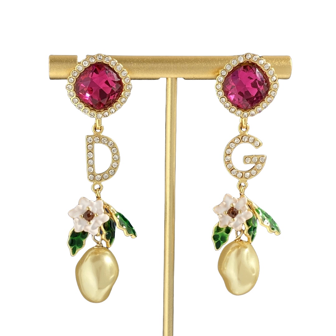 DGE033 Dolce and gabbana flower earrings - ccjewelryacc
