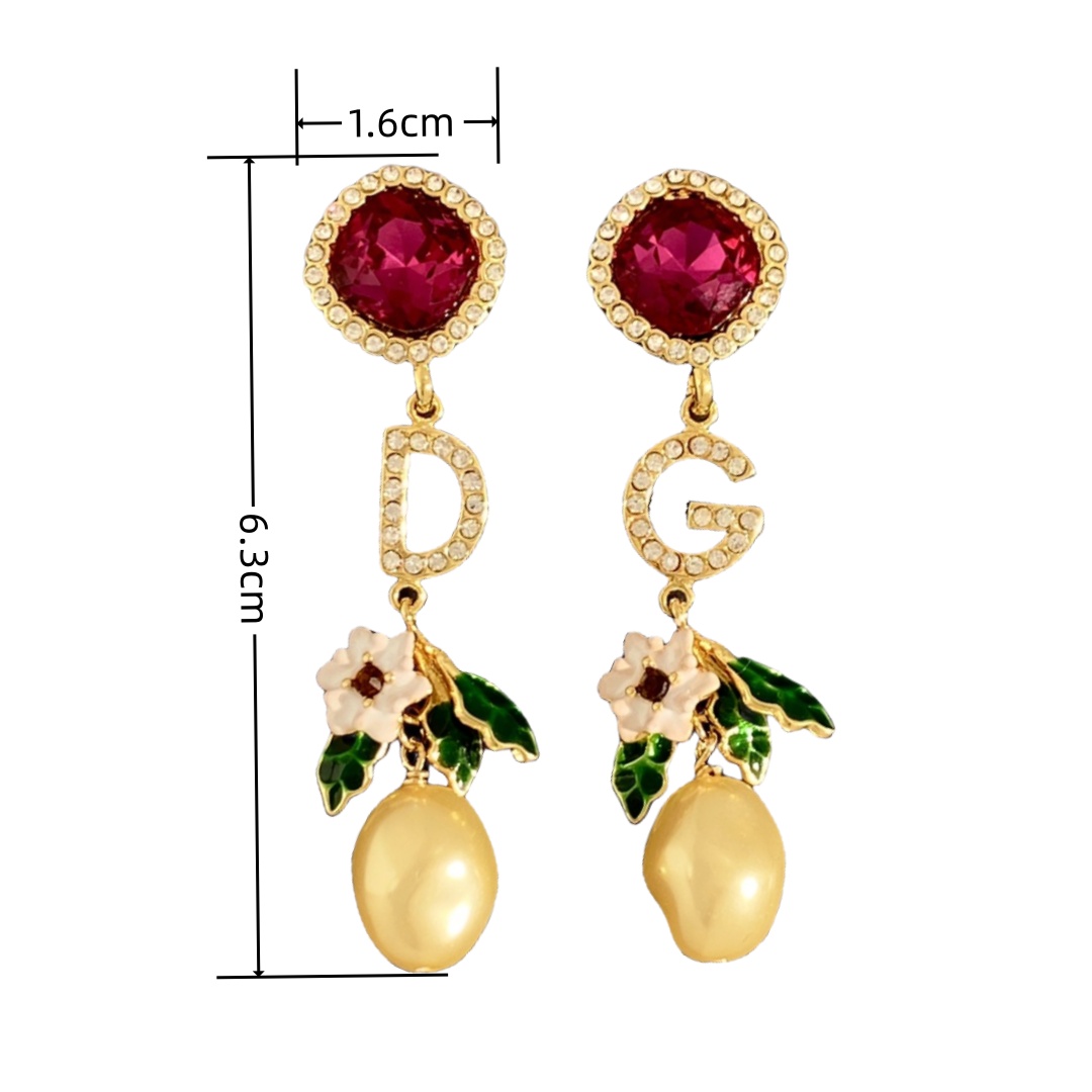 DGE033 Dolce and gabbana flower earrings - ccjewelryacc