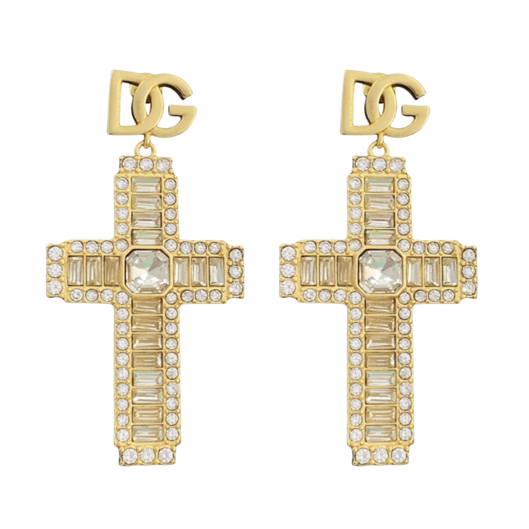 DGE037 Dolce and gabbana cross earrings - ccjewelryacc