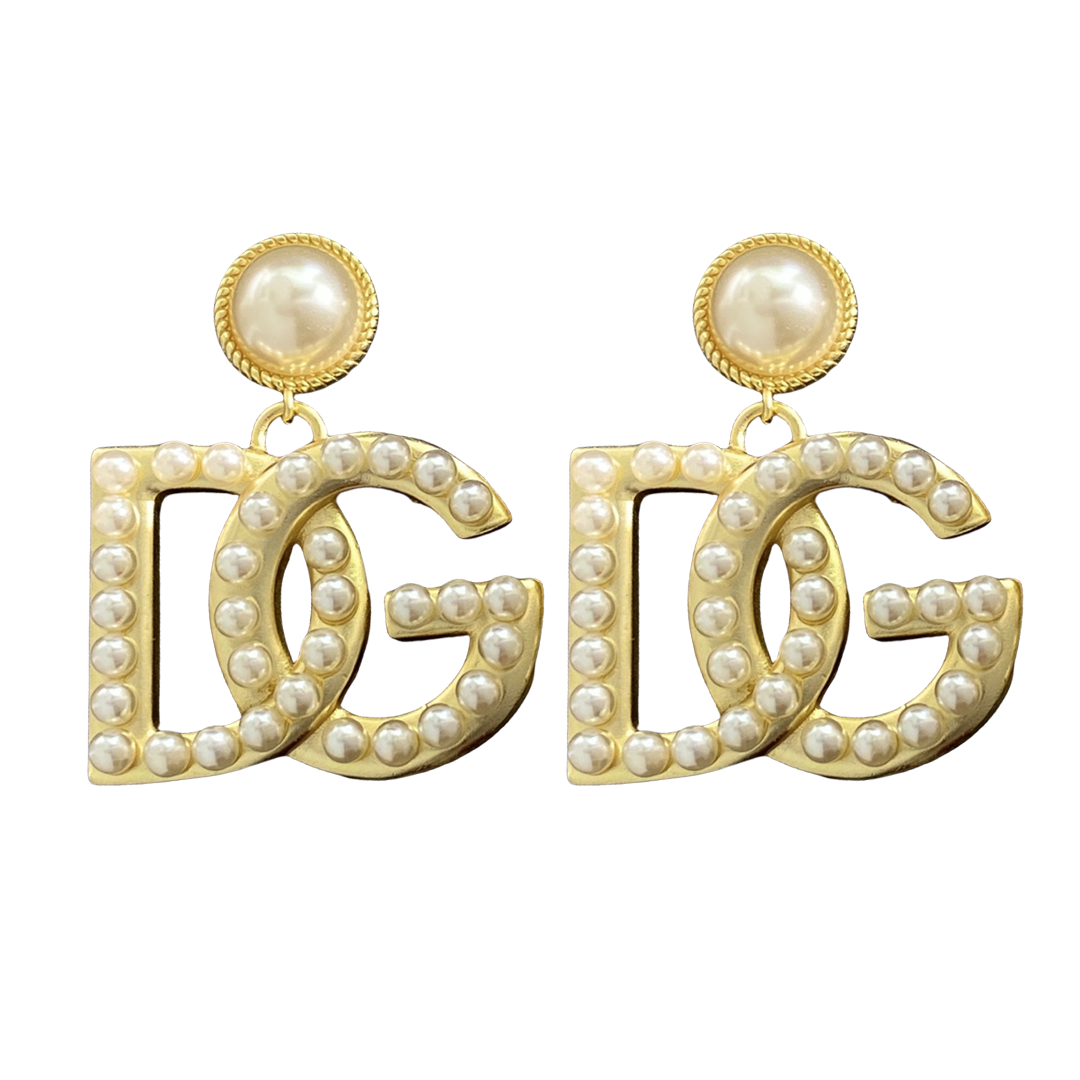 DGE028 Dolce and gabbana logo earrings - ccjewelryacc
