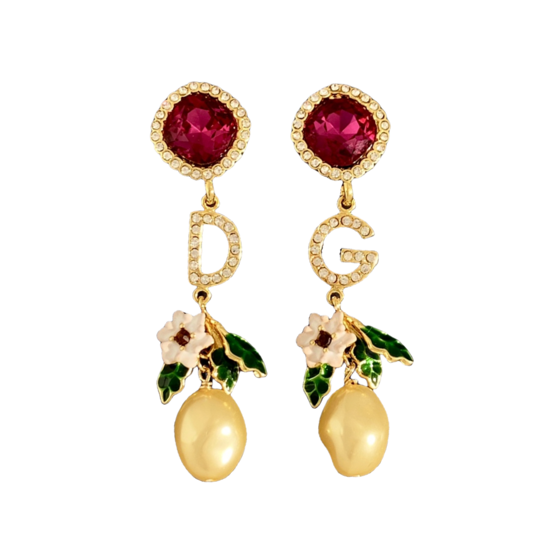 DGE033 Dolce and gabbana flower earrings - ccjewelryacc