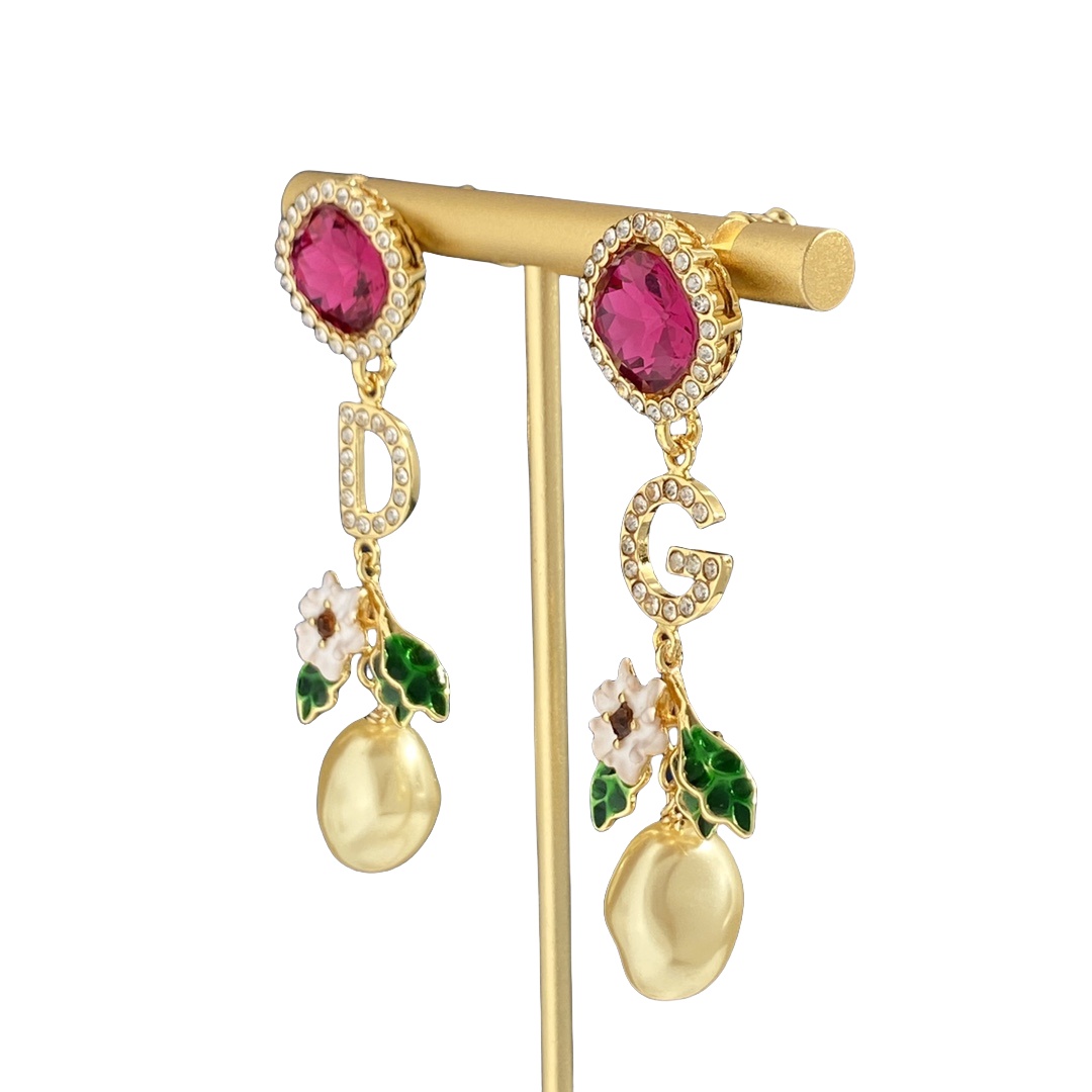 DGE033 Dolce and gabbana flower earrings - ccjewelryacc