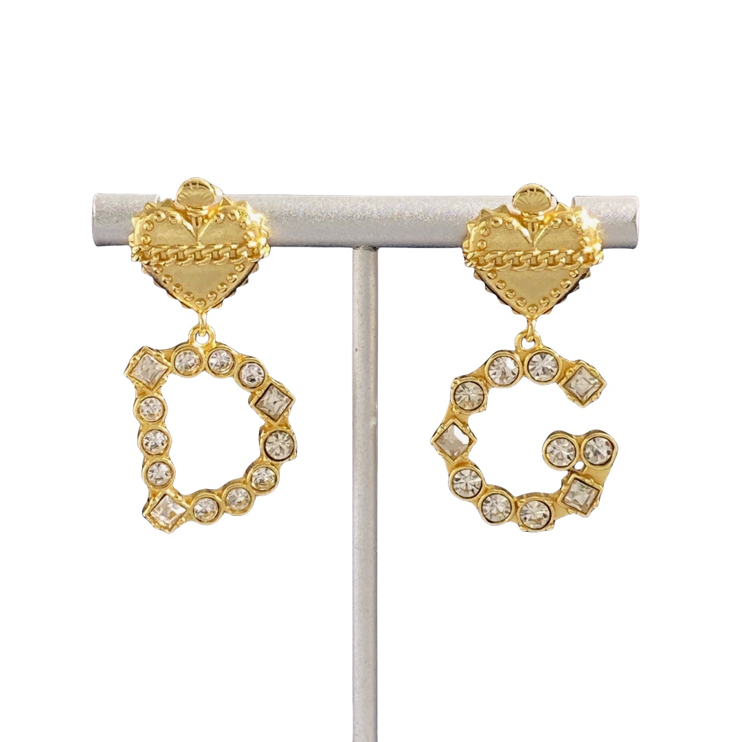 DGE026 Dolce gabbana heart earrings - ccjewelryacc