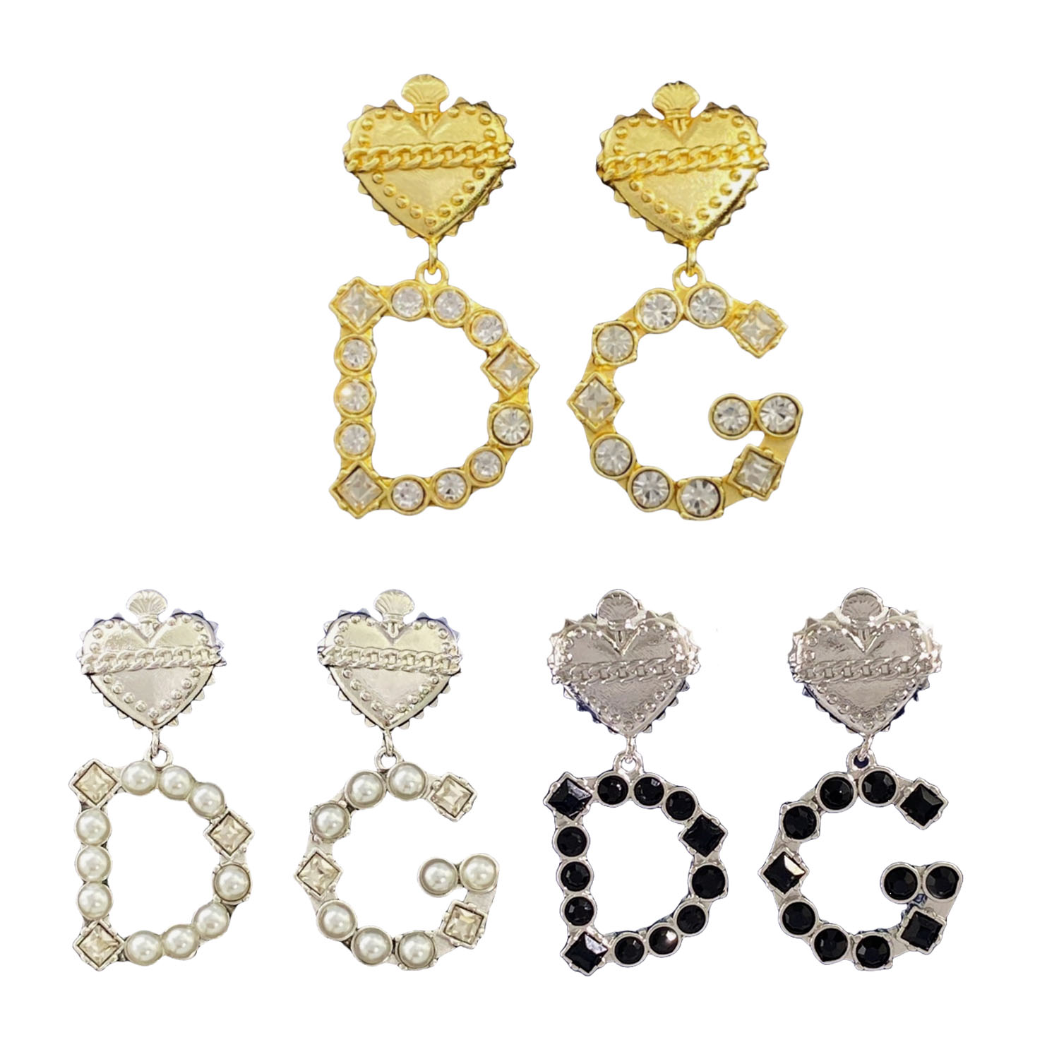 DGE026 Dolce gabbana heart earrings - ccjewelryacc