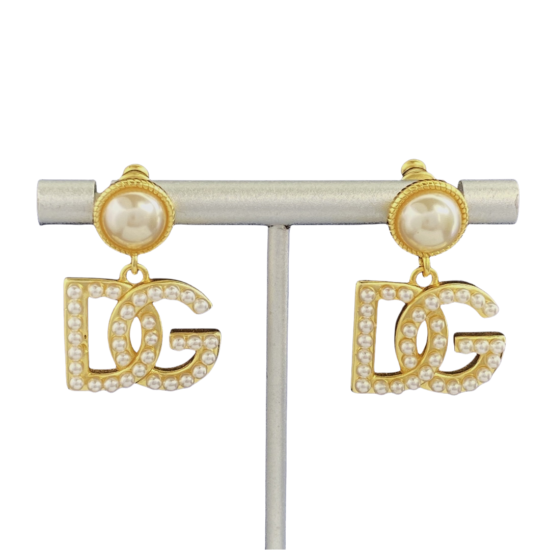 DGE028 Dolce and gabbana logo earrings - ccjewelryacc